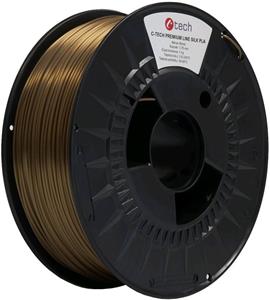 C-Tech Premium Line tlačová struna (filament), Silk PLA, 1,75mm, bronz