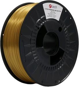 C-Tech Premium Line tlačová struna (filament), Silk PLA, 1,75mm, mosadz