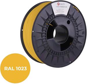 C-Tech Premium Line, TPU 90A, filament, flexibilný, RAL1023, 1,75mm, 1kg, dopravná žltá