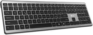 C-Tech Quallis KB-118 Dual mode, bezdrôtová klávesnica, BT5.0 + 2,4GHz, scissors tlačidlá, USB nano receiver, CZ/SK