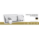 C-Tech Quallis WLKMC-05, bezdrôtový combo set klávesnica a myš, USB, CZ/SK, biely