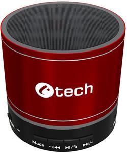 C-Tech SPK-08R, bluetooth reproduktor, červený