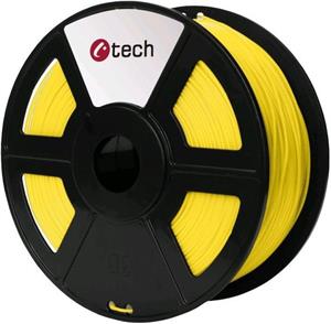 C-TECH tlačová struna (filament), PLA, 1,75mm, 1kg, žltá