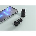 C-Tech UCC-03 nabíjačka USB do auta, 2x USB, 2,4A, čierna