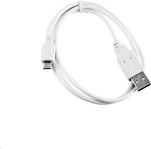C-Tech USB 2.0 A na MicroUSB kábel, 2m, biely