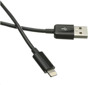 C-Tech USB 2.0 Lightning kábel, 2m, čierny