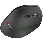 C-TECH VEM-08, vertikálna bezdrôtová myš, 6 tlačidiel, čierna