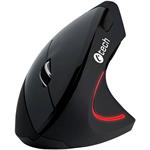 C-Tech VEM-09, vertikálna myš, bezdrôtová, 6 tlačidiel, čierna