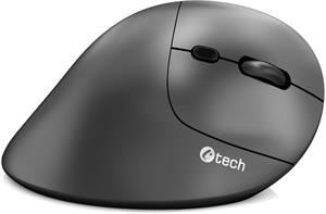 C-Tech VEM-12 Dual mode, vertikálna bezdrôtová myš, BT5.0 + 2,4GHz, čierna
