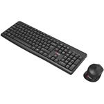 C-Tech WLKMC-04, bezdrôtový combo set klávesnica a myš, USB, CZ/SK, čierny