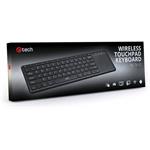 C-Tech WLTK-01, bezdrôtová klávesnica s touchpadom, SK+CZ, čierna, (rozbalené)
