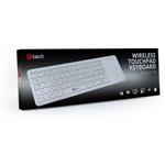 C-TECH WLTK-01W, bezdrôtová klávesnica s touchpadom, SK+CZ, biela