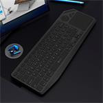 C-Tech WLTK-02 Dual mode, bezdrôtová klávesnica s touchpadom, BT5.0 + 2,4GHz, čierna