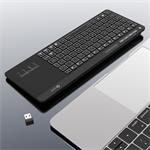 C-Tech WLTK-03 Dual mode, bezdrôtová klávesnica s touchpadom, BT5.0 + 2,4GHz, čierna