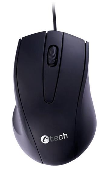 C-Tech WM-07, drôtová myš, čierna, USB