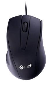 C-Tech WM-07, drôtová myš, čierna, USB