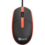C-Tech WM-10, myš, USB, čierno-červená