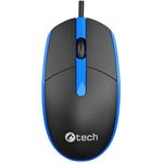 C-Tech WM-10, myš, USB, čierno-modrá