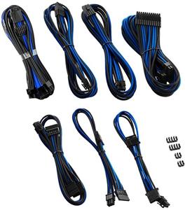 CableMod C-Series Pro ModMesh 12VHPWR káblová súprava pre Corsair RM, RMi, RMx (Black Label), čierna/modrá