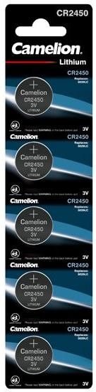 Camelion CR2450 lítiová batéria, 3.0V 550 mAh, 5ks