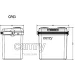 CAMRY CR 93, prenosná auto chladnička 32L
