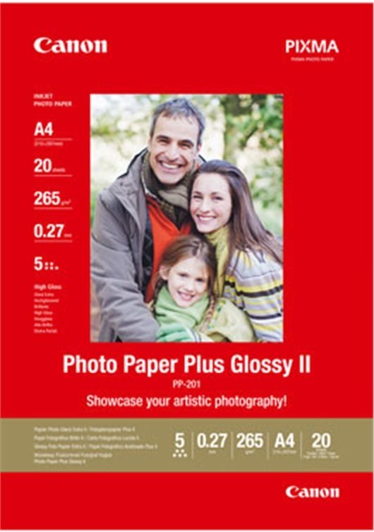 Canon A4, PP-201 Glossy, 265g/m2, 20ks