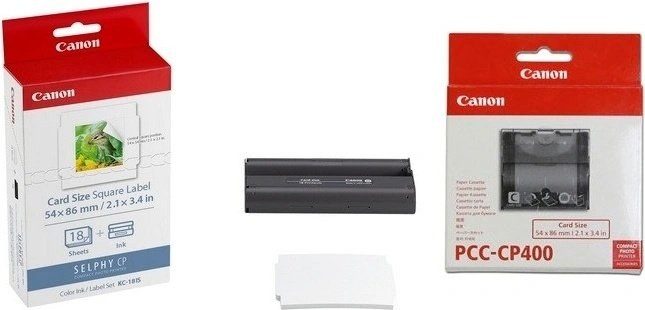 Canon KC-18IS náplň + papier 54 x 86 mm, 18 ks + držiak papiera PCC-CP400 pre SELPHY tlačiareň