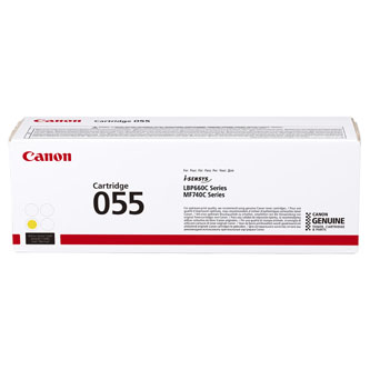 Canon originál toner 055Y, yellow, 2100str., 3013C002, Canon MF742Cdw, MF744Cdw, MF746Cx, LBP663Cdw, LBP664Cx