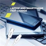 Canyon CC100AB, 2 m kábel, USB-C / USB-C, biely