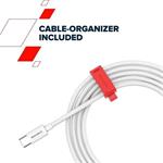 Canyon CC100AB, 2 m kábel, USB-C / USB-C, biely