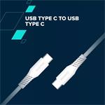 Canyon CC100SC20, 2 m kábel, USB-C / USB-C, biely