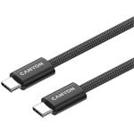 Canyon CCMG60AB15, USB-C / USB-C, PD 60 W, opletený, čierny