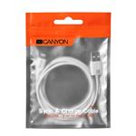 Canyon CFI-1, kábel Lightning/USB M/M, 1.0m, biely