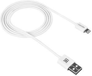 Canyon CFI-1, kábel Lightning/USB M/M, 1.0m, biely