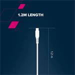 Canyon CLN30SC12, 1.2 m kábel, USB-C / Lightning, biely