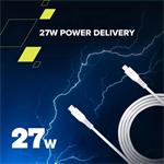 Canyon CLN30SC20, 2 m kábel, USB-C / Lightning, biely