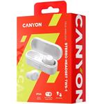 Canyon CNE-CBTHS1W True, bezdrôtové slúchadlá, biele