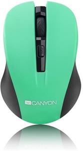 Canyon CNE-CMSW1GR,bezdrôtová optická myš, zeleno-čierna