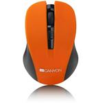 Canyon CNE-CMSW1O, bezdrôtová optická myš, oranžovo-čierna