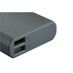 Canyon CNE-CPBF130DG Powerbank 13.000 mAh, výstup 2 x USB 5V/max 2,4A, pre smartfóny a tablety, tmavo šedá