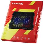 Canyon CNE-HNS03 chladiaci podstavec s ventilátorom pre notebook 10"-15.6", LED podsvietenie, čierny