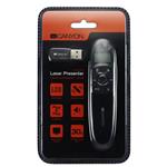 Canyon CNS-CP03, bezdrôtový prezentér, profesionálny, červený laser, LCD display, timer, čierny