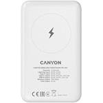 Canyon CNS-CPB1001W, Powerbanka s bezdrôtovým nabíjaním, 10 000 mAh, biela