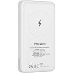 Canyon CNS-CPB1001W, Powerbanka s bezdrôtovým nabíjaním, 10 000 mAh, biela