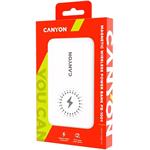 Canyon CNS-CPB1001W, Powerbanka s bezdrôtovým nabíjaním, 10 000 mAh, biela