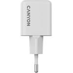 Canyon CU20AC, vysokorýchlostná nabíjačka, USB-C 20W, USB-A 18W, biela