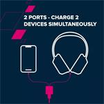 Canyon CU20AC, vysokorýchlostná nabíjačka, USB-C 20W, USB-A 18W, biela, (rozbalené)