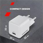 Canyon CU20C, vysokorýchlostná nabíjačka, USB-C, 20W, biela