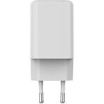 Canyon CU45AC, vysokorýchlostná nabíjačka USB-C 45W, USB-A 18W, biela