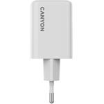 Canyon CU45CC, vysokorýchlostná nabíjačka, 2x USB-C, 45W, biela